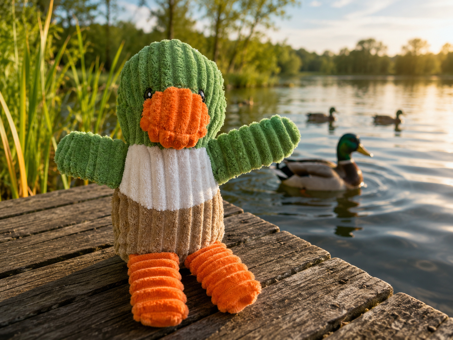 🦆 Quack Attack Mallard Plush Dog Toy