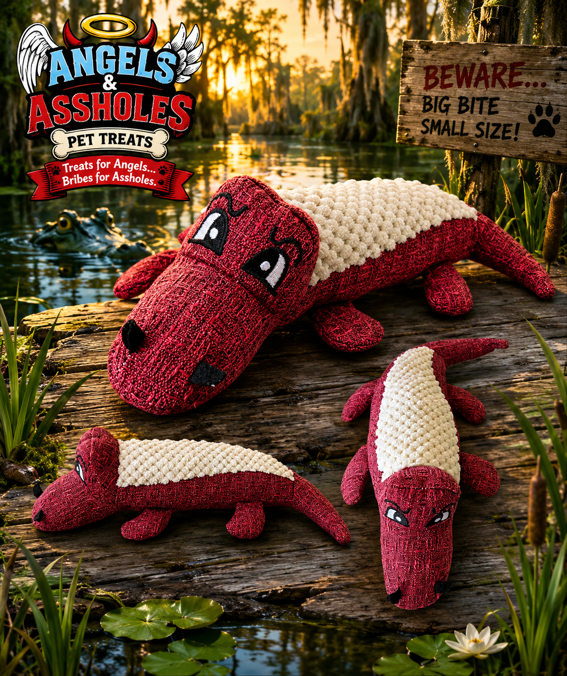 Bayou Bite Bandit Plush Dog Toy