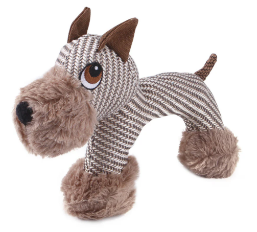 The Herringbone Hound - Textured Plush Dog Toy with Squeaker