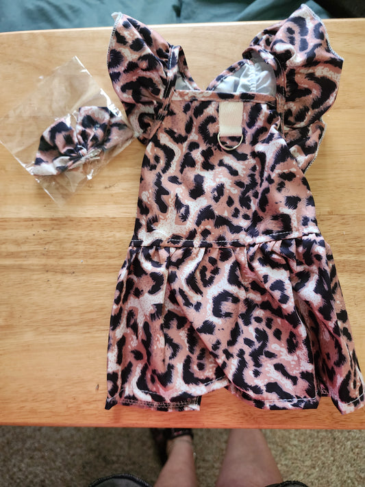 Wild Thing Cheetah Print Ruffle Harness Dress