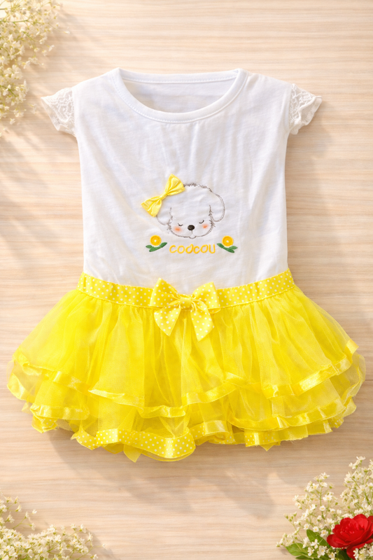 Little Miss Sunshine (Who Runs This House) Dress - Tulle & Lace Pet Princess Gown