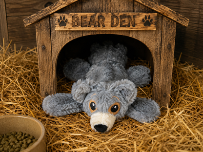 🐻 Bear Hug Flat Plush Dog Toy