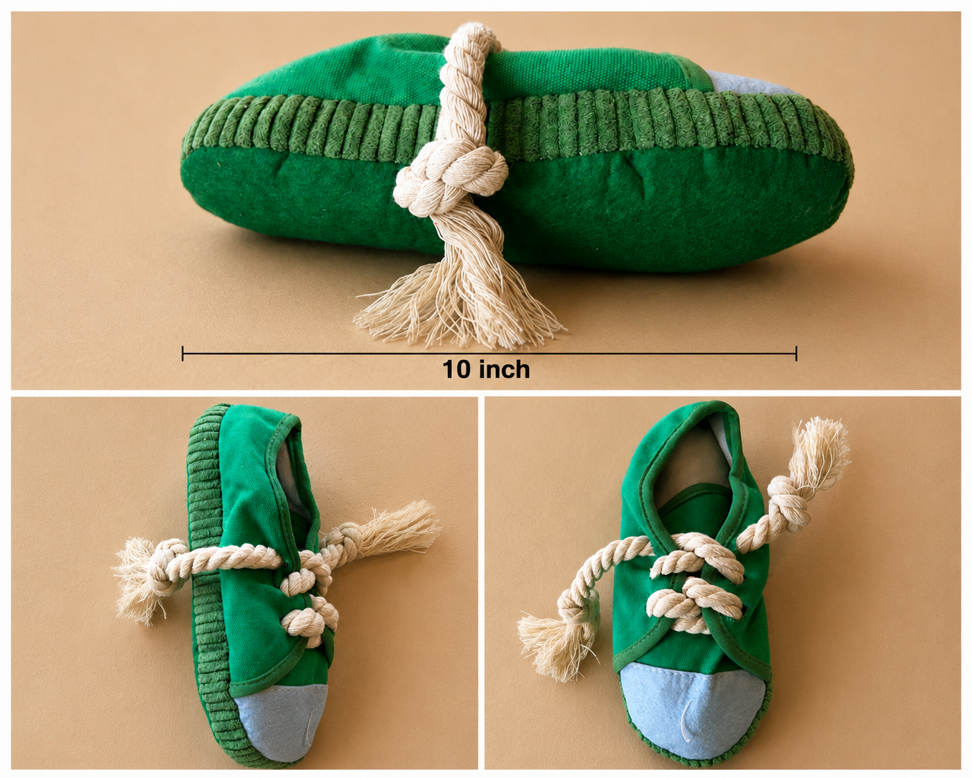 Lace Up for Bad Decisions™ Green Sneaker Dog Toy