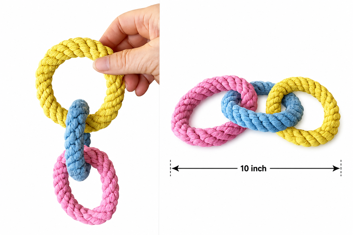 🐾 Tug Around & Find Out Triple Ring Dog Toy