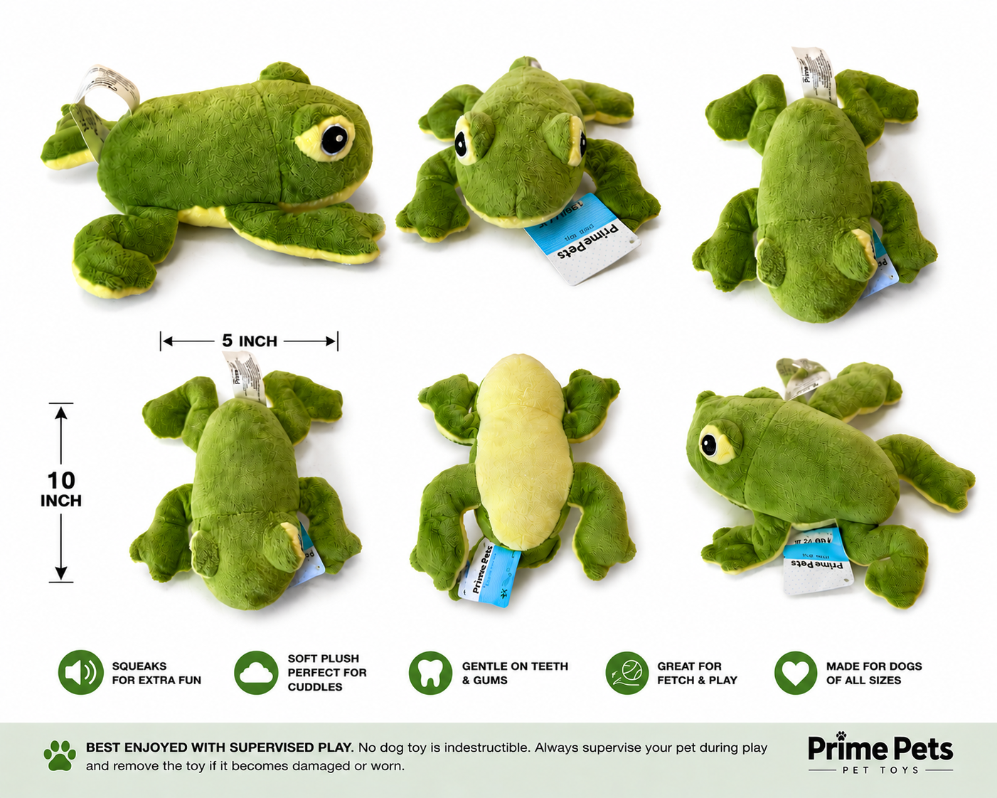 🐸 Frog Off! Plush Dog Toy