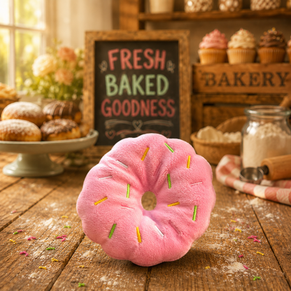 🍩 Donut Disturb Me Plush Dog Toy