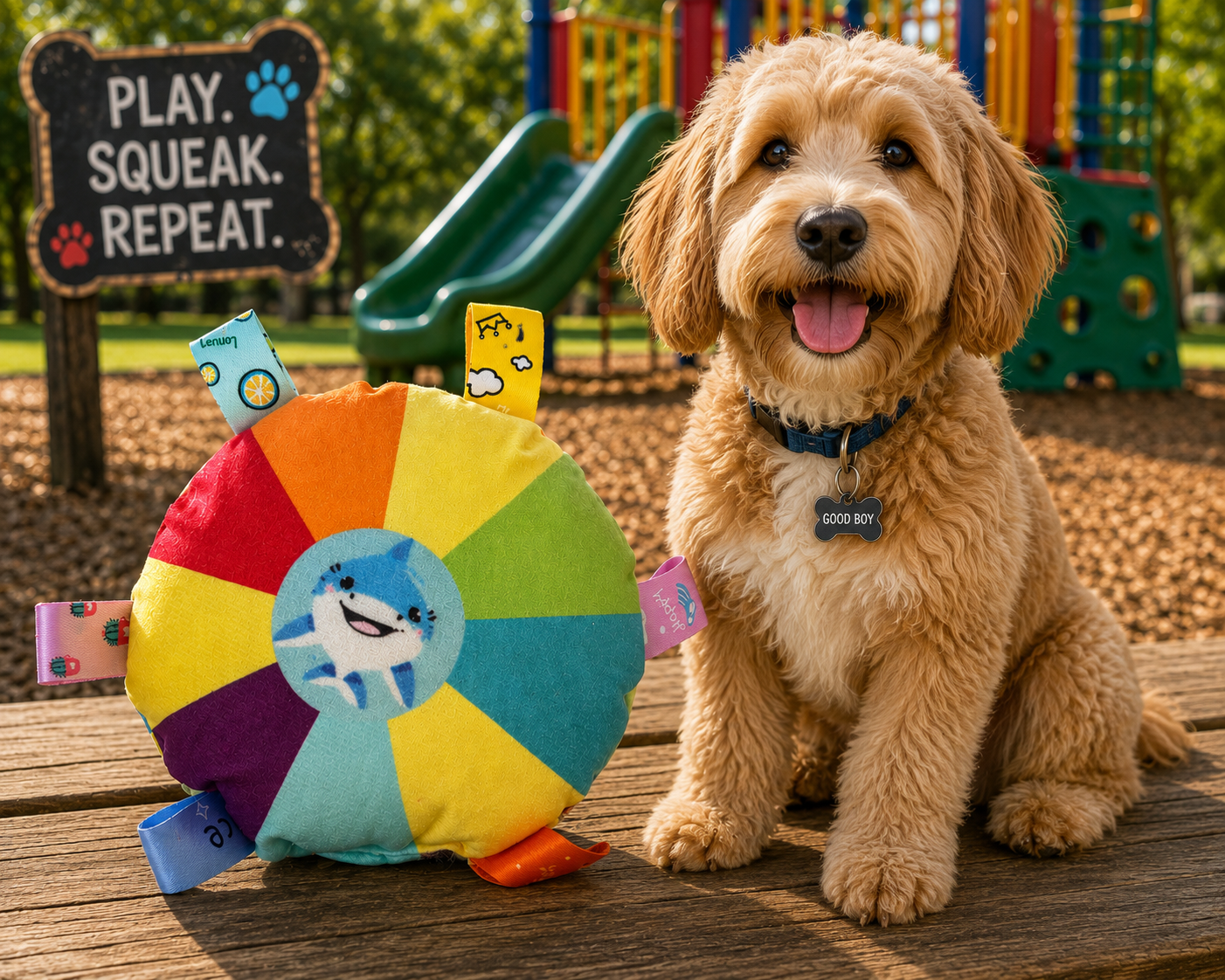 Rattle Me This Flat Dog Toy