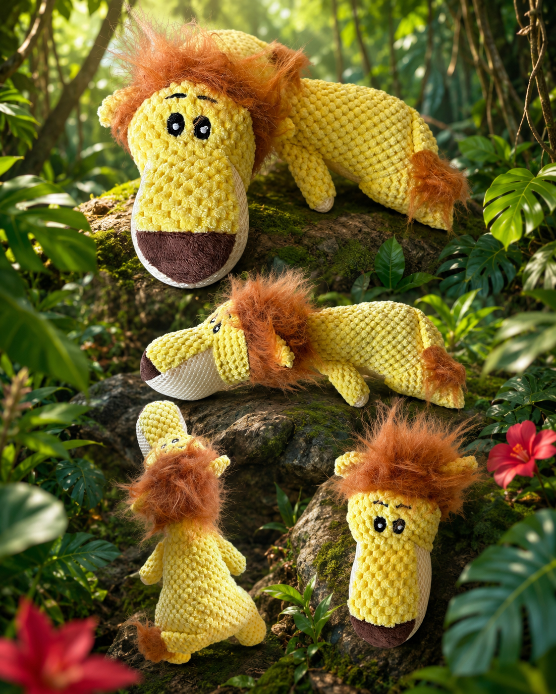 🦁 Roar Like Royalty Lion Plush Dog Toy