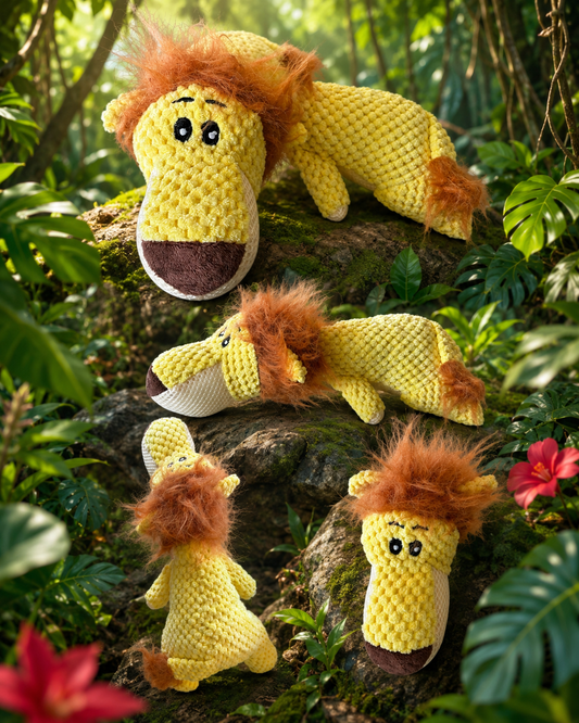 🦁 Roar Like Royalty Lion Plush Dog Toy