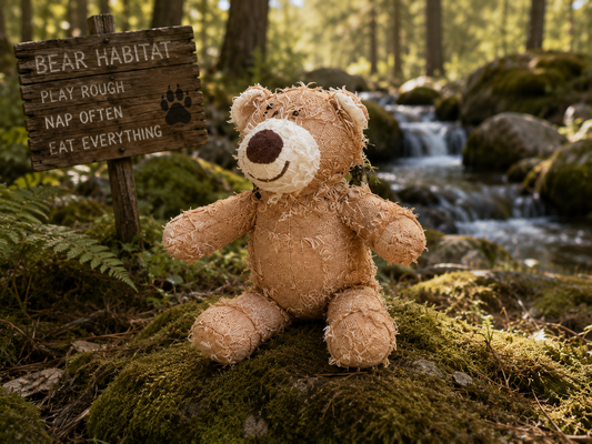 🐻 Bearly Behavin' Plush Bear Dog Toy