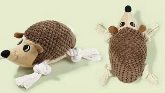The Hedge-Hellions - Interactive Plush Hedgehog Dog Toy with Rope Legs