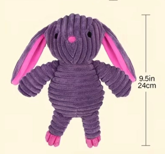 Lucky Foot Plush Bunny Squeaky Dog Toy