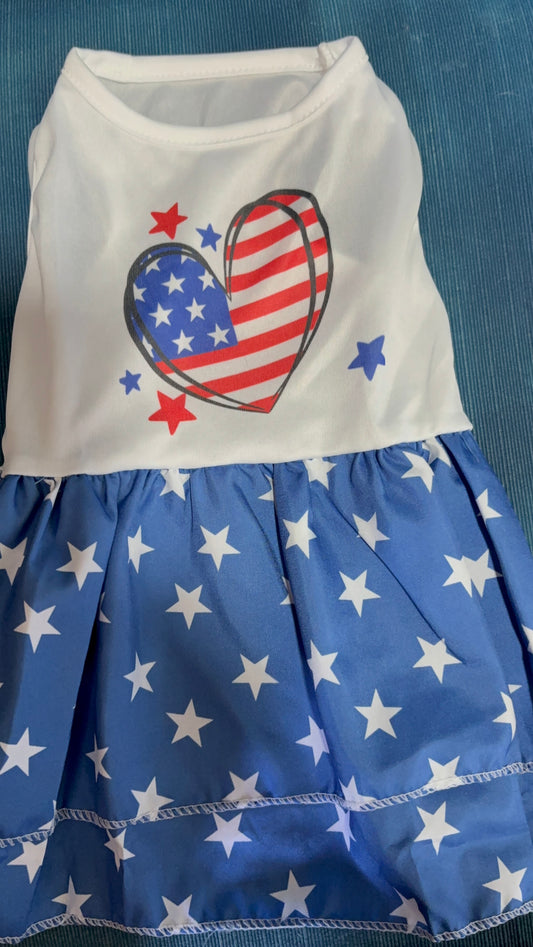 Patriotic Pup Dress - Casual & Cute