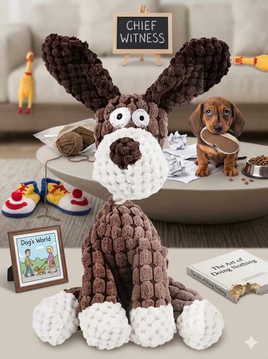 Bitch Please Wide-Eyed Plush Dog Squeaky Toy