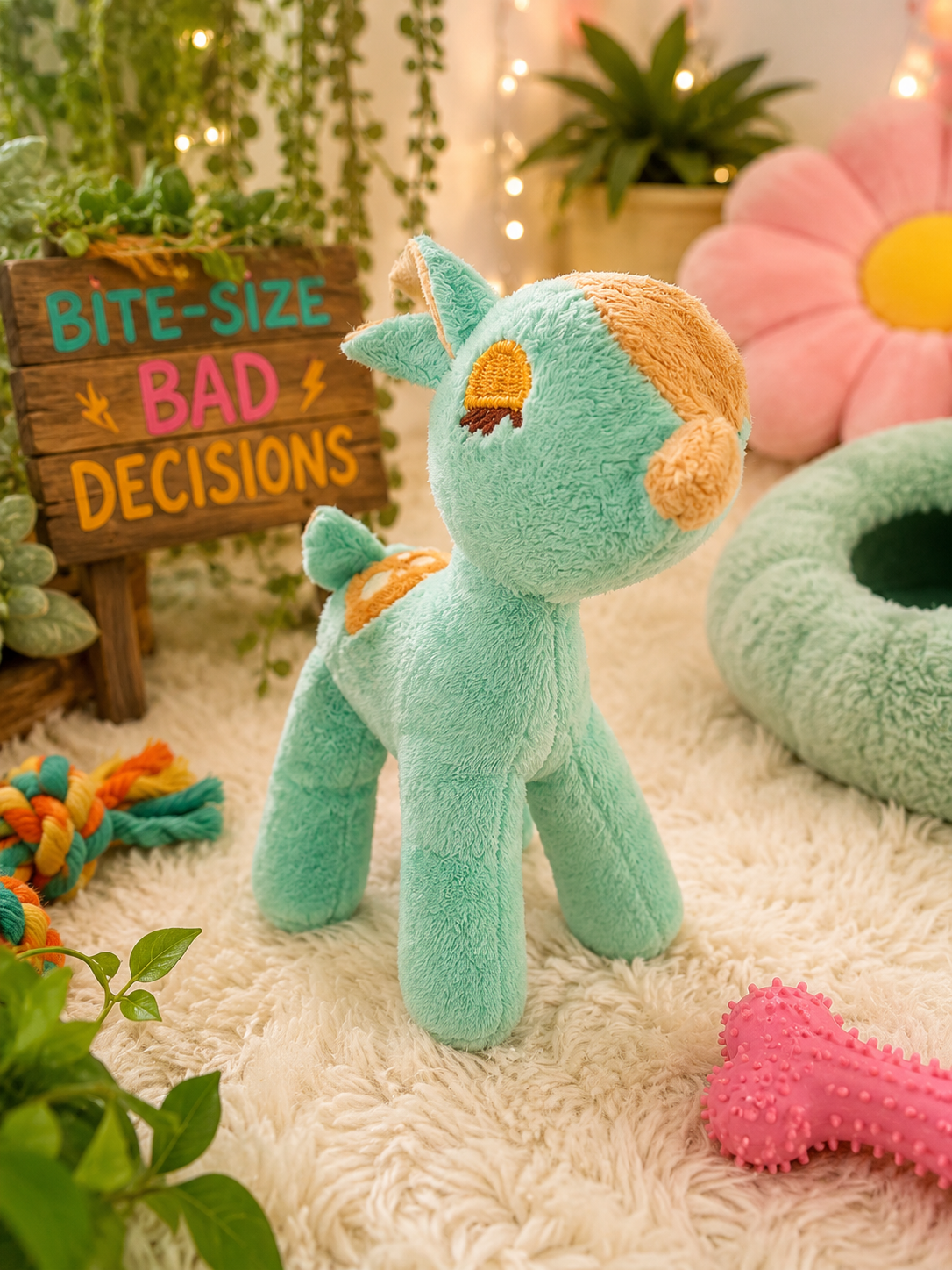 Squeak First. Regret Never.™ Plush Squeak Dog Toy for Mini, Toy & Small Dogs