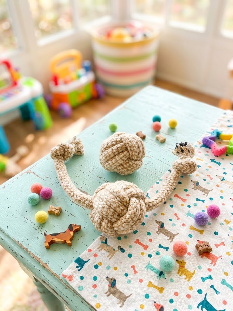 Tug Off — Organic Cotton Rope & Ball Tug Toy Bundle
