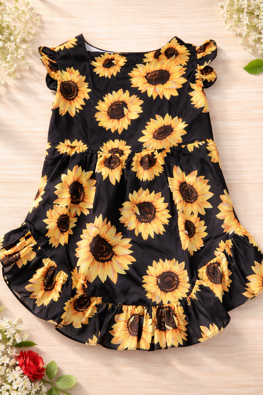 Sunshine and Sass Sunflower Dress - Yellow Floral Pet Outfit